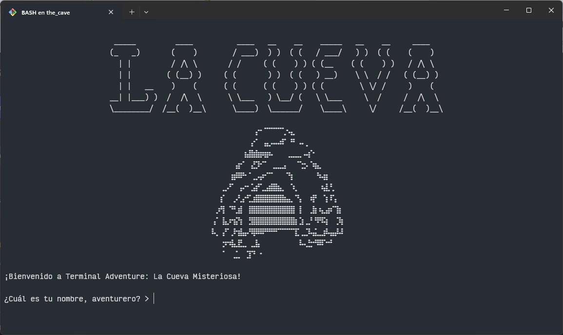 Vista previa de Terminal Adventure: La Cueva Misteriosa